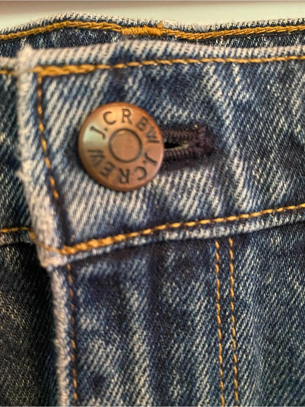 J. Crew Blue Denim Mini Skirt - Raw Hem